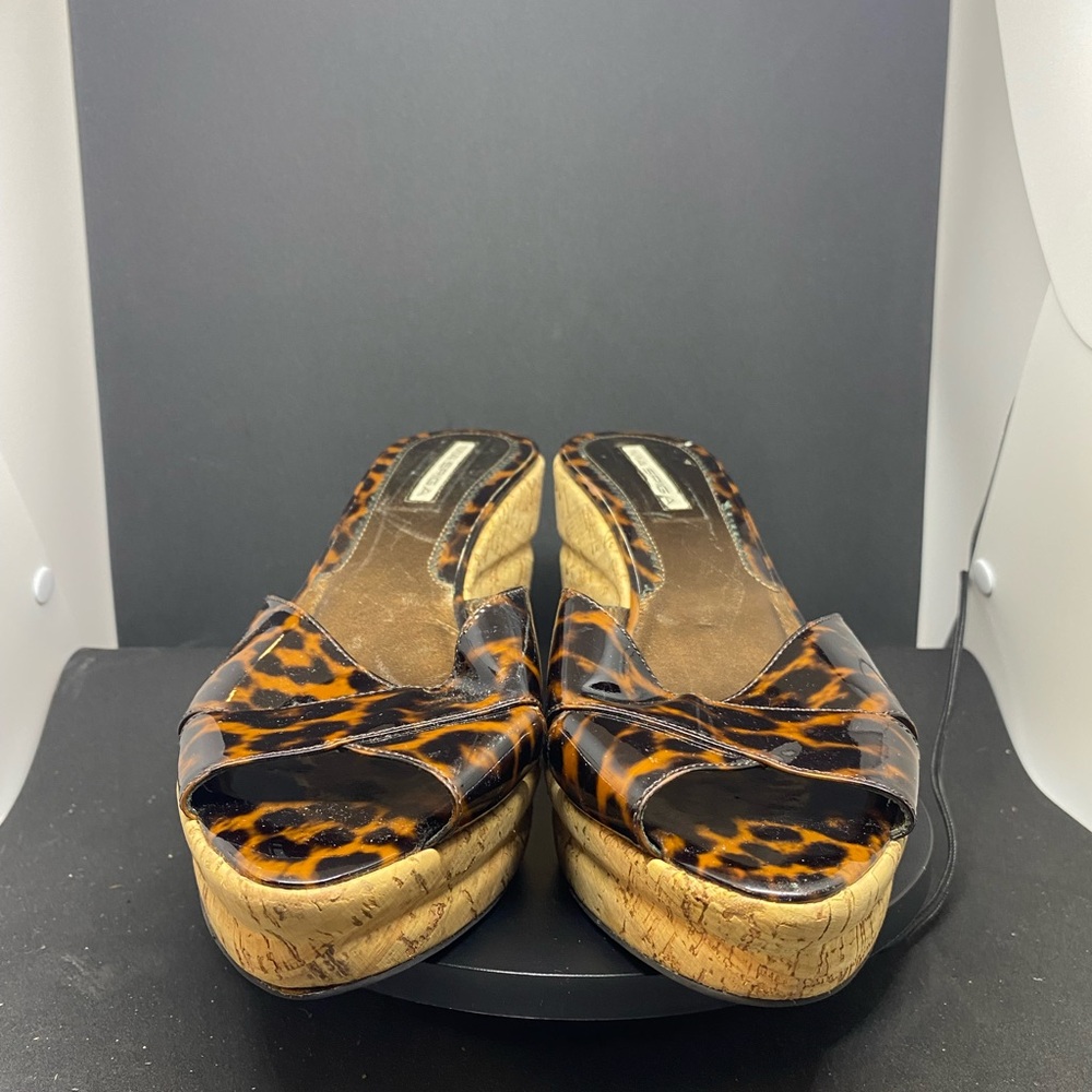 Via Spiga Leopard Print Platform Sandals EUC Size 11
